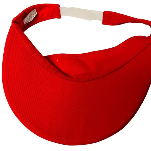 Gávea Golf & Country Club Hat Rio De Janeiro Red Golf Visor Adjustable Strap - Picture 5 of 6